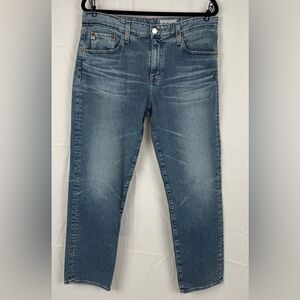 AG Jeans Ex Boyfriend Aries Slouchy Slim Distressed Light Wash Denim Size 30